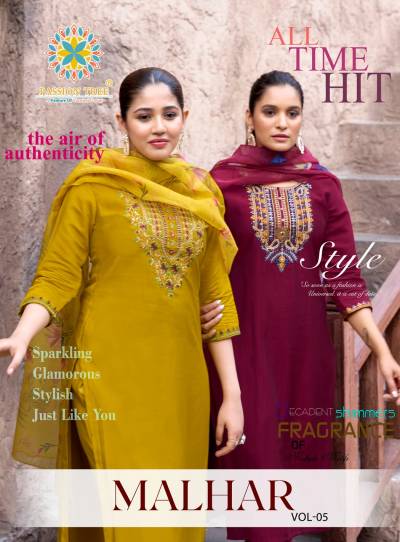MALHAR VOL 5 BY PASSION TREE DESIGNER SILK SALWAR SUIT WHOLESALER IN INDIA